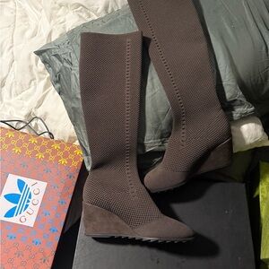 Eileen Fisher sock Wedge Knee-High boot NWT